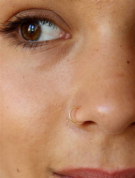 nose rings non piercing|wear nose ring without piercing.